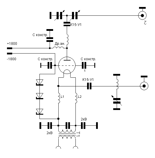 Схема УМ на ГИ-7Б